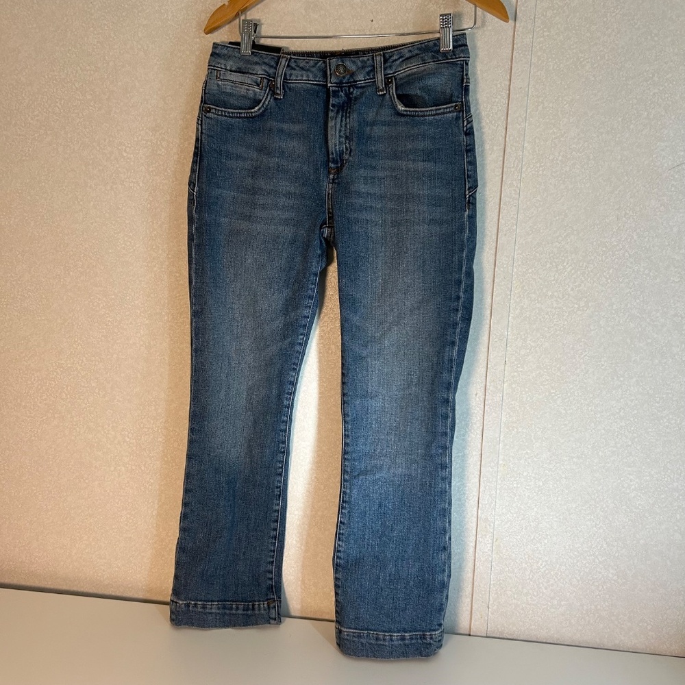 sportmax perfect fit mini flare‎ women's denim jeans size 27 medium wash - Picture 10 of 10